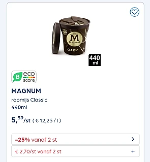 Magnum pint -25% extra