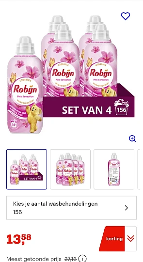 Robijn classics wasverzachter -50% bij bol.com