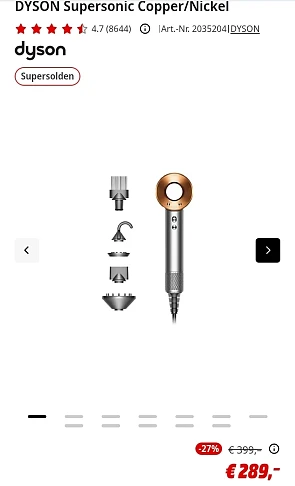 DYSON Supersonic Copper/Nickel