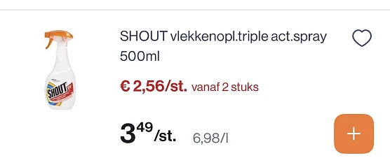 Shout en pledge goedkoper vanaf 2 stuks