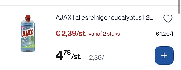 Ajax allesreiniger producten -50%