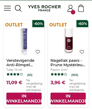 Yves Rocher outlet tot 60%