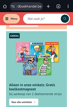 Gratis koelkastmagneet bij standaard boekhandel