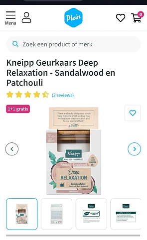 Plein Kneipp kaarsen 1 + 1 gratis