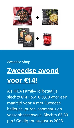 Zweedse avond voor €14