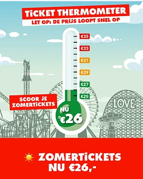 Walibi Holland tickets tussen €25 en €35