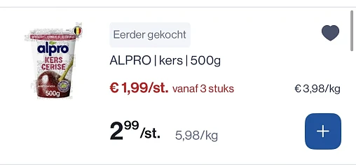 Alpro yoghurt plantaardig alternatief -33,34%