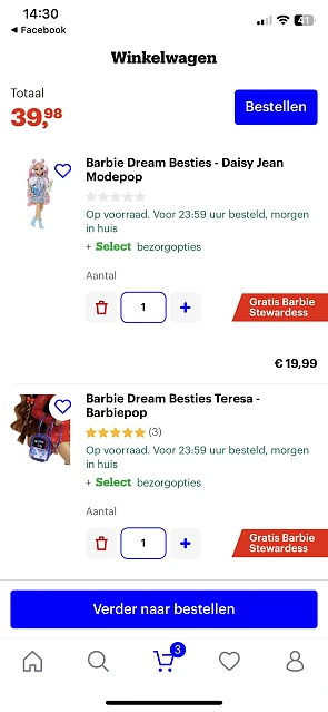 Bij 2 Barbie producten een gratis Barbie Stewardess 🎀✈️