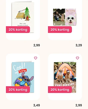20% korting op kampkaartjes