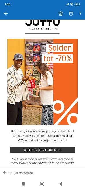 Solden bij juttu tot -70%
