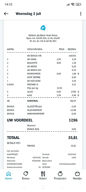 €17,96 korting Albert Heijn