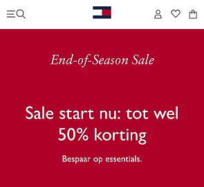Einde van het seizoen bij Tommy Hilfiger tot 52%