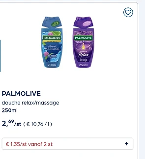 Palmolive 50% goedkoper