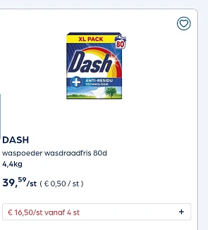 Dash poeder in promo