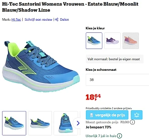 Hi-Tec Santorini sneakers - Estate Blauw/Moonlit Blauw/Shadow Lime -73%