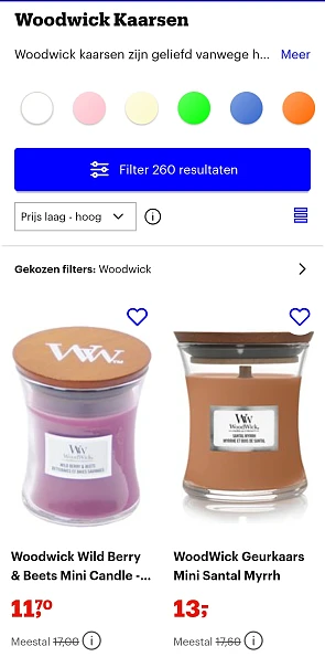 Woodwick kaarsen bij Bol tot -38%