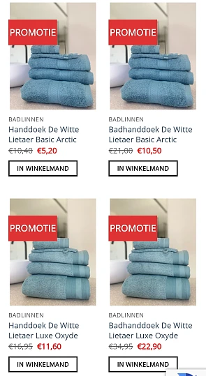 Steleman textiel aan 50% korting