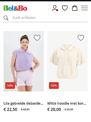 Bel & Bo kortingen tot 70%