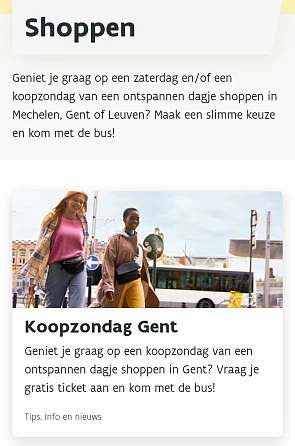 Tickets De lijn gratis of met korting om te shoppen