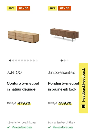 Einde reeks bij Juntoo tot 70%