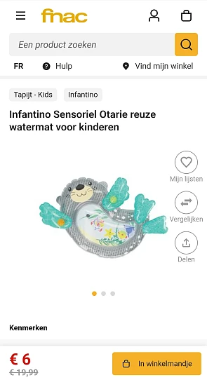 -70% watermat 💦 bij Fnac