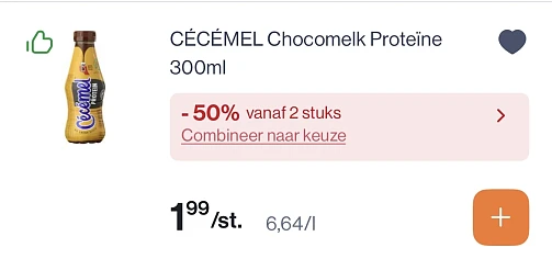 Cecemel chocomelk proteïne 300 ml -50% korting + coupon