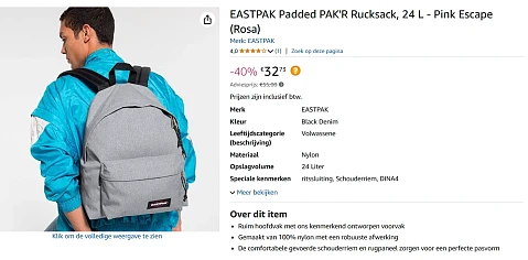 EASTPAK Padded rugzak
