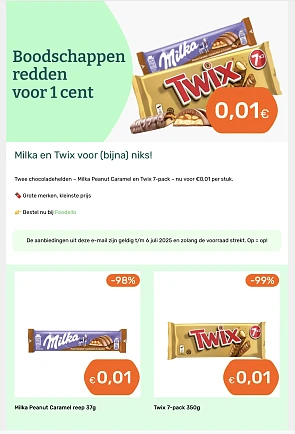 Milka en Twix
