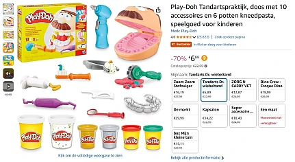 Play-Doh tandarts 🦷 goedkoop bij Amazon BE
