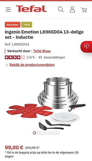 Tefal Ingenio Emotion L896SD04 13-delige set