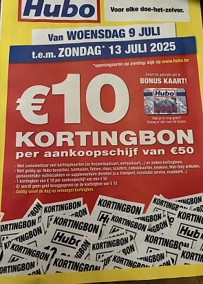 €10 kortingsbon per €50