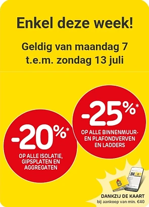 Renoveren, schilderen, isoleren? Dit is hét moment met tot -25% bij Brico