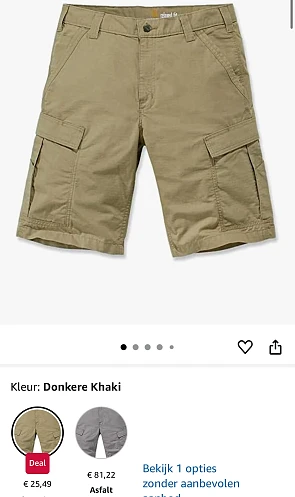 Carhartt cargoshort -66%