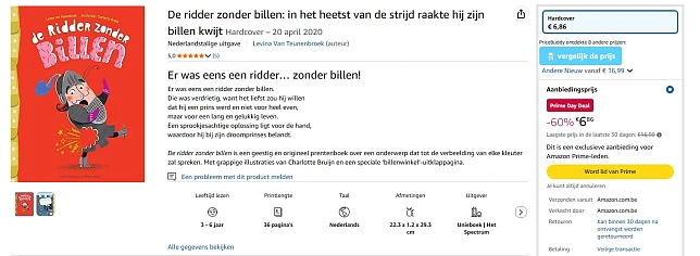 Grappige kinderboeken van de ridder zonder billen, de prins zonder billen, ... met 60% korting op Amazon BE