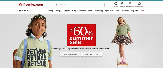 Solden tot -60% korting bij kleertjes.com