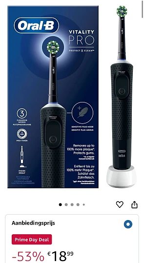 Prime day deal: Oral-B Vitality Pro Black Elektrische Tandenborstel