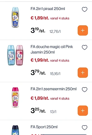Fa douchegel in promo