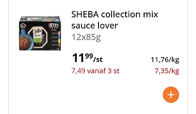 Sheba collection sauce lover 12 x 85g in promo