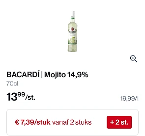 Bacardi mojito in promo