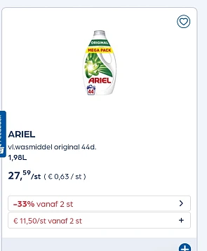 ARIEL vloeibaar -33% extra