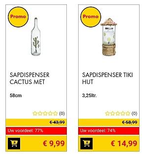 Cosy & Trendy sapdispensers tot 77% korting