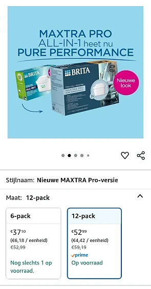 Prime Day Deal: BRITA MAXTRA PRO ALL-IN-1 12-pack