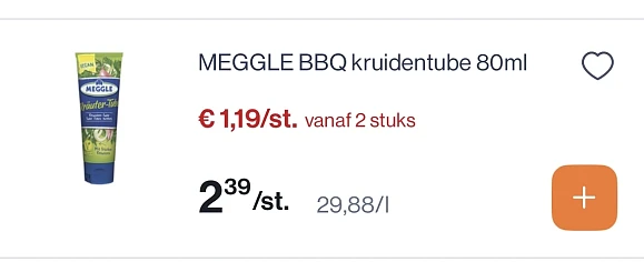 Meggle bbq kruidentube 80 ml -50%