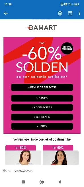 Damart: nieuwe afprijzing tot -60%