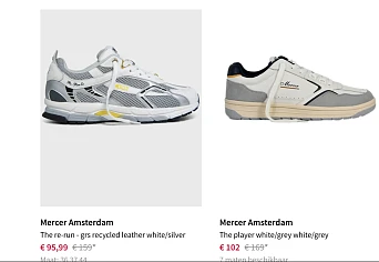 Mercer sneakers voor €70 ipv €159 bij Otrium