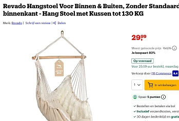 Hangstoel voor binnen & buiten