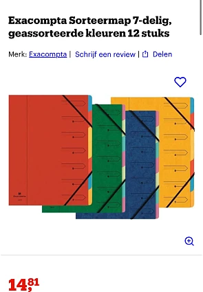 12 sorteermappen