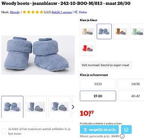Woody boots, blauw - maat 27/30 goedkoop bij Bol