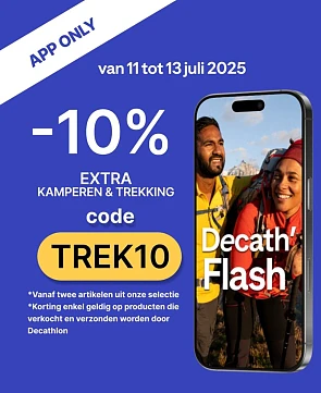 10% korting bij Decathlon op kamperen en trekking