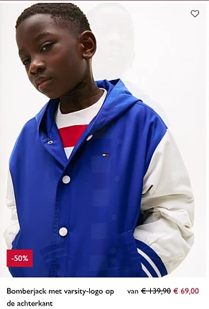 Tot 50% + 10% extra op kindermode bij Tommy Hilfiger